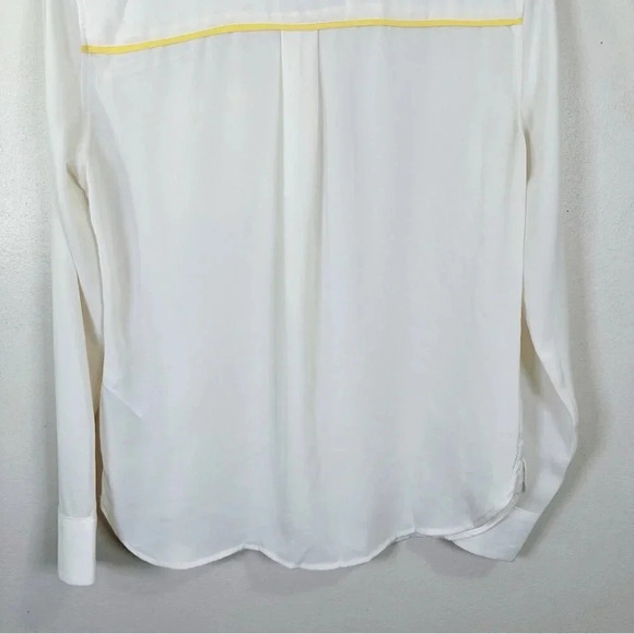 Banana Republic Womens Size Xsmall Color Accents Button Up Blouse Ivory Color - Picture 13 of 16